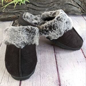 Van Heusen Jessica Premium Memory Foam Fur Scuff Slippers